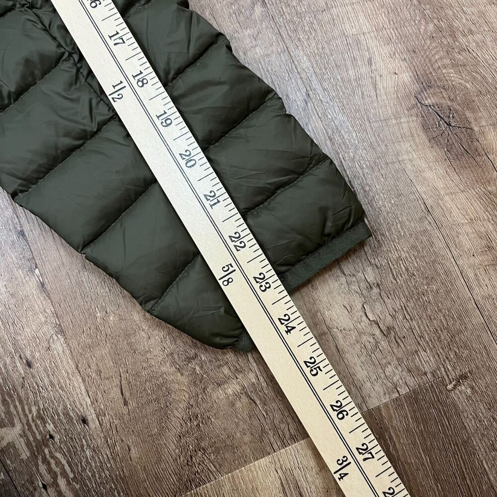 Lands' End Packable Wanderweight Down Long Hooded Puffer Jacket Green Women's M - Picture 5 of 10